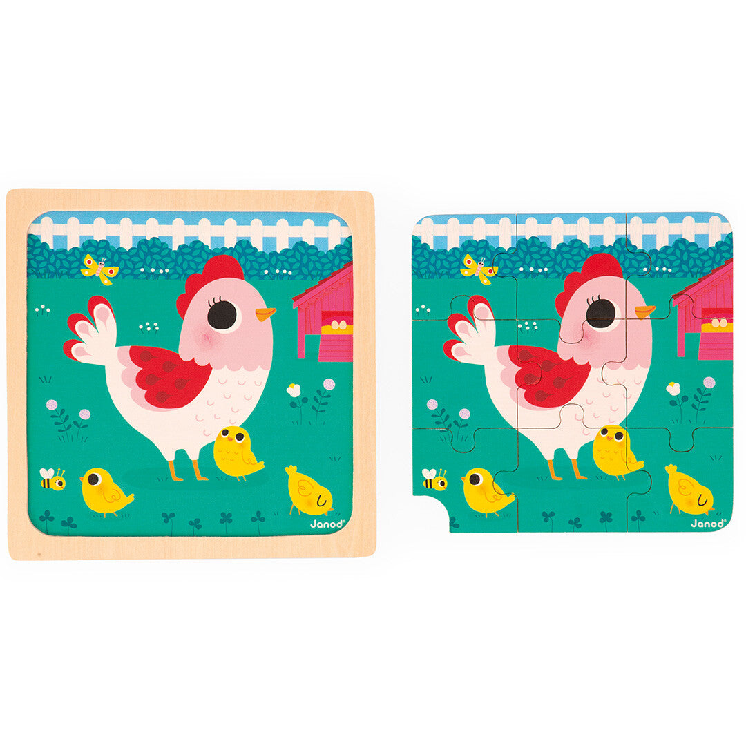 janod puzzel kip henriette - 9st | 11.7110 | 2