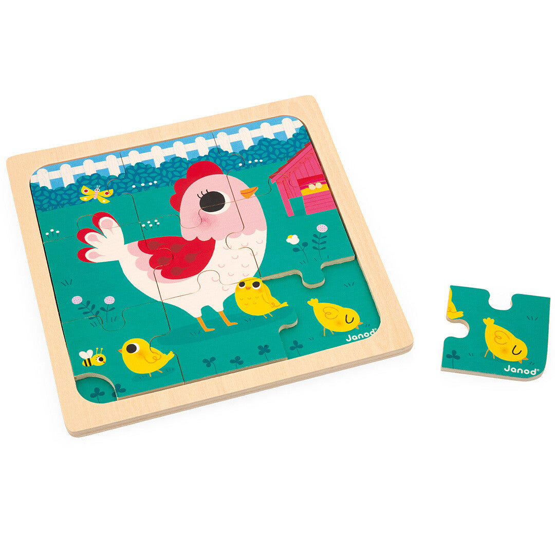 janod puzzel kip henriette - 9st | 11.7110 | 3