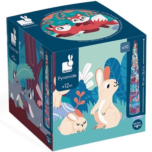 janod stapelblokken rond bosdieren - 10st | 11.2670 | 3