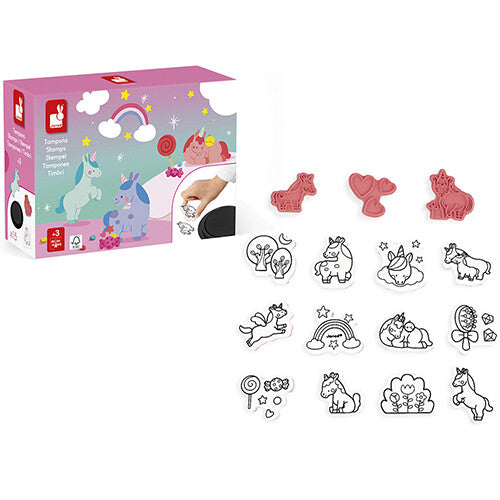 janod stempels eenhoorns - 15st  | 11.7722 | 6