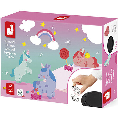 janod stempels eenhoorns - 15st  | 11.7722 | 8