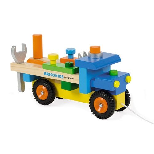 janod trekfiguur vrachtwagen met gereedschap | 11.5022 | 0