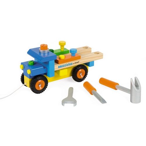 janod trekfiguur vrachtwagen met gereedschap | 11.5022 | 2