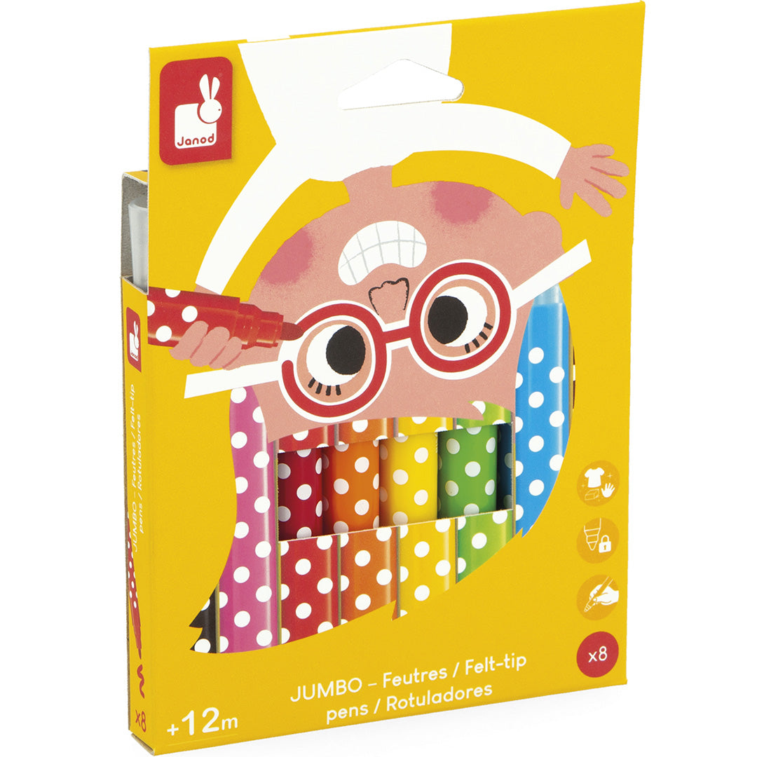 janod viltstiften jumbo - 8st | 11.7402 | 0