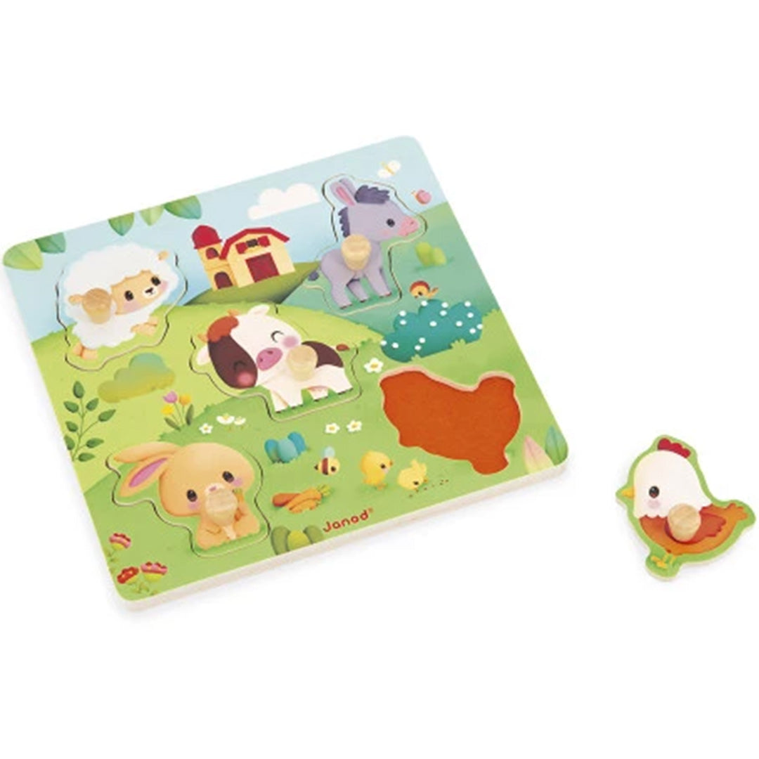 janod voelpuzzel de boerderij - 5st | 11.7129 | 2