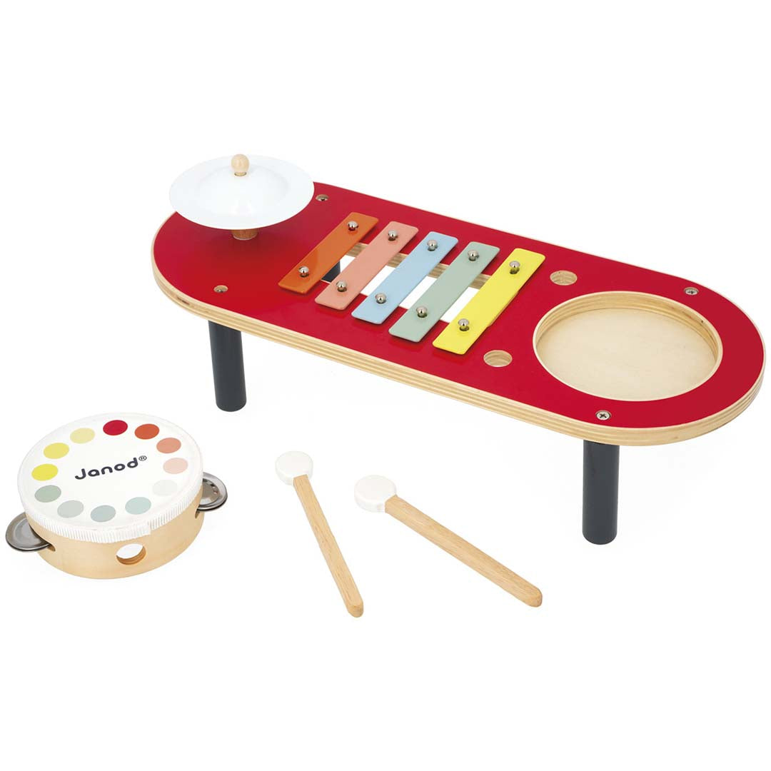 janod muziektafel confetti - rood | 11.7681 | 4