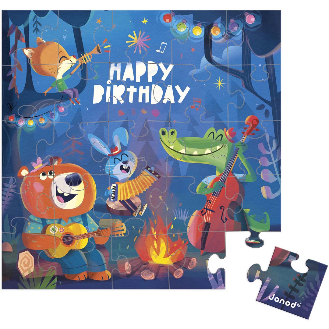 janod puzzelkaart - verjaardagskaart bos | 11.2396 | 4