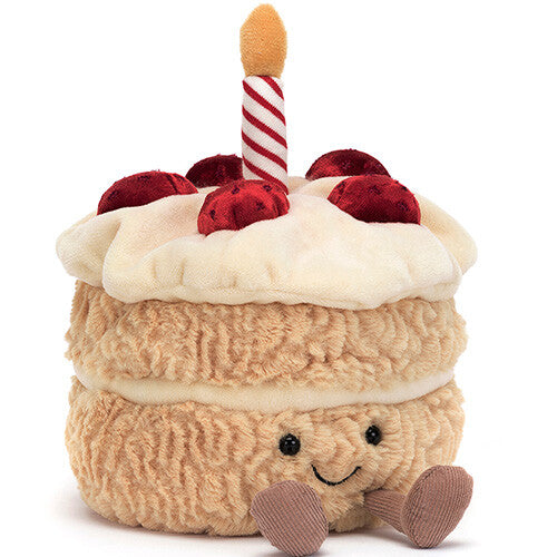 jellycat amusables knuffelverjaardagstaart - 16 cm   | A2BCN | 0