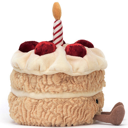 jellycat amusables knuffelverjaardagstaart - 16 cm   | A2BCN | 1