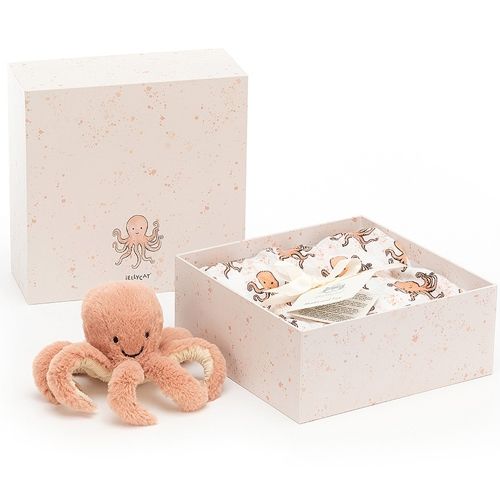 jellycat hydrofieldoek met knuffel - odell octopus | OD2SET | 0