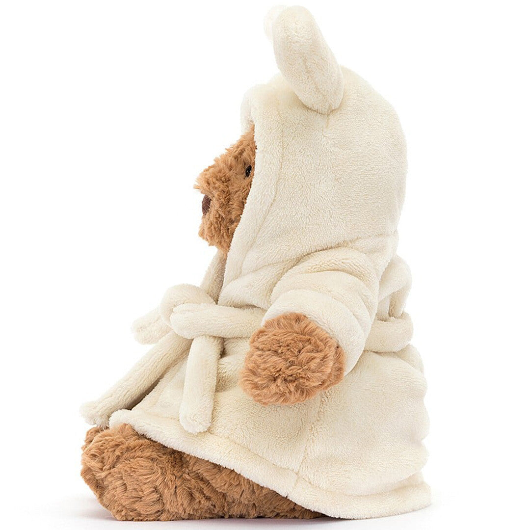 jellycat knuffelbeer bartholomew met badjas - 26 cm | BARM2BR | 1