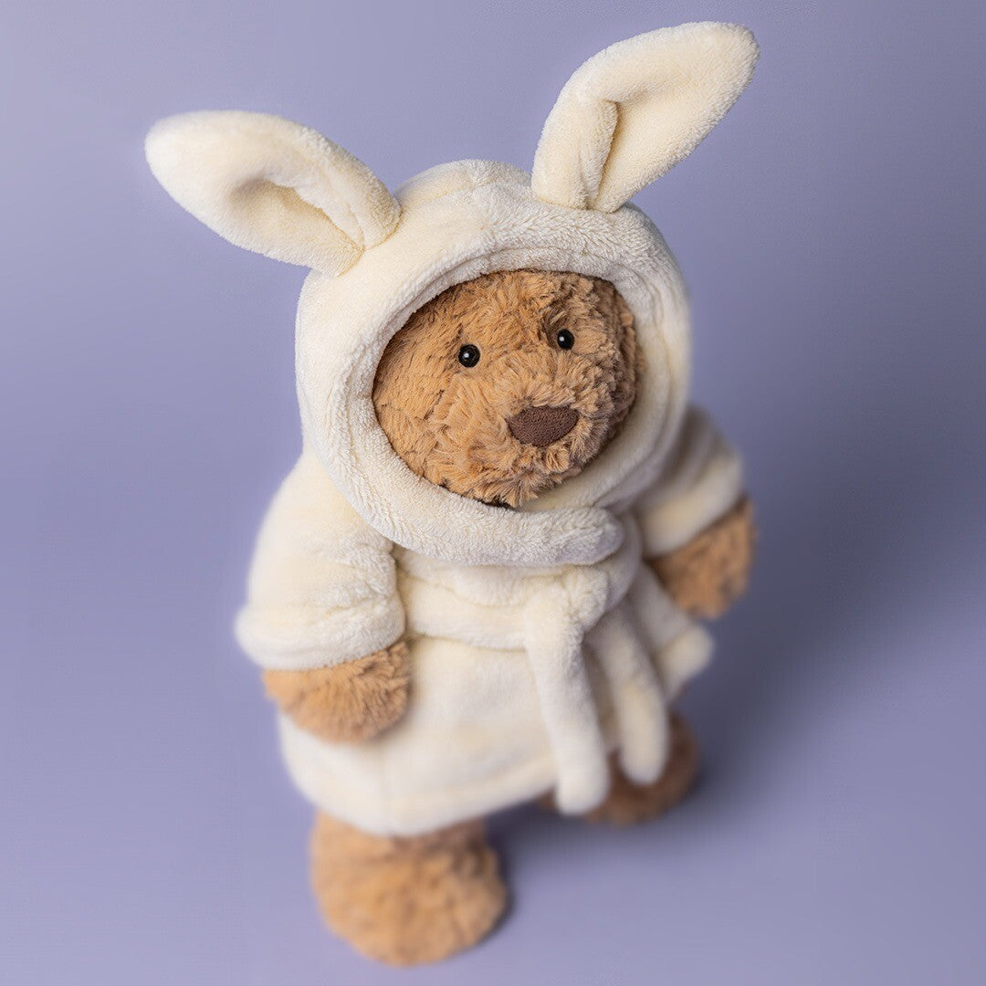 jellycat knuffelbeer bartholomew met badjas - 26 cm | BARM2BR | 3