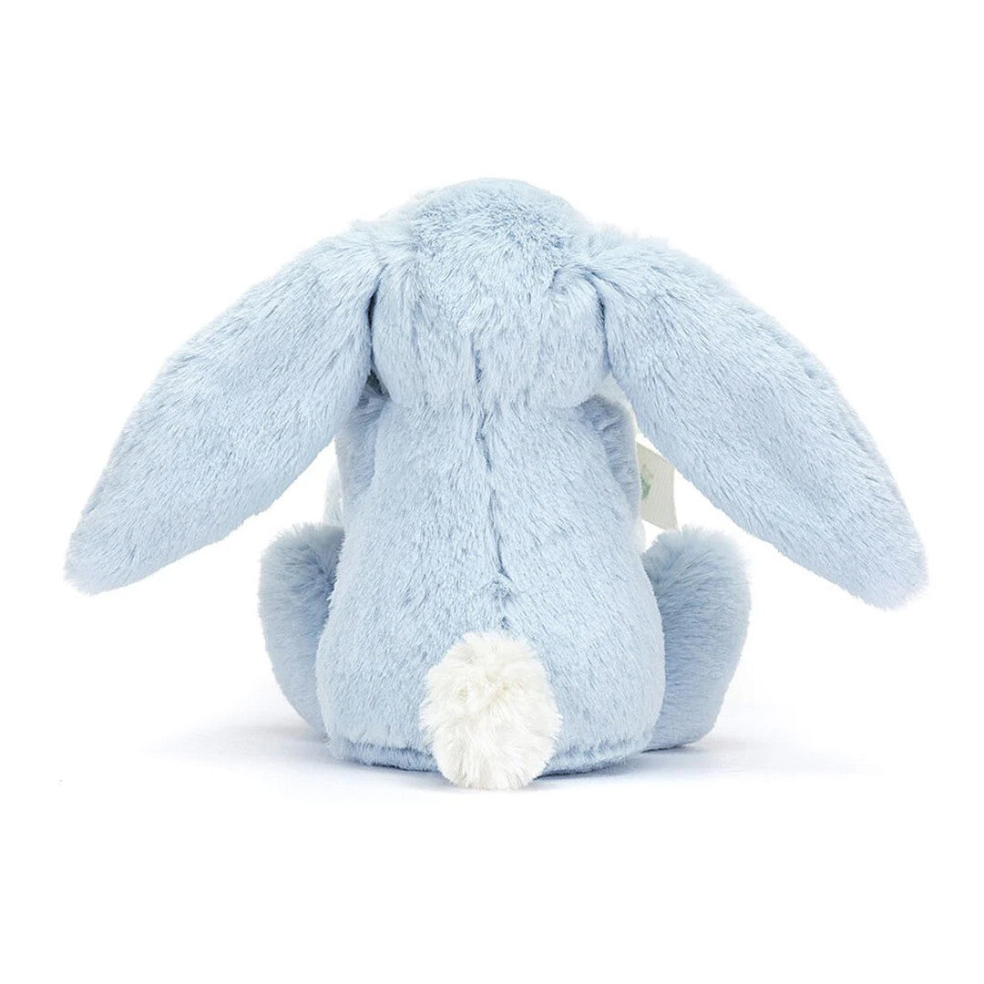 jellycat knuffeldoek bashful blue konijn - 34 cm  | STH4BB | 2