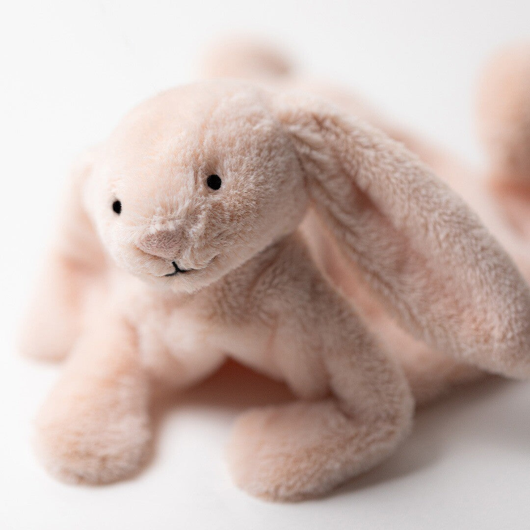 jellycat knuffeldoek bashful blush konijn - 27 cm  | CMF4BLU | 1