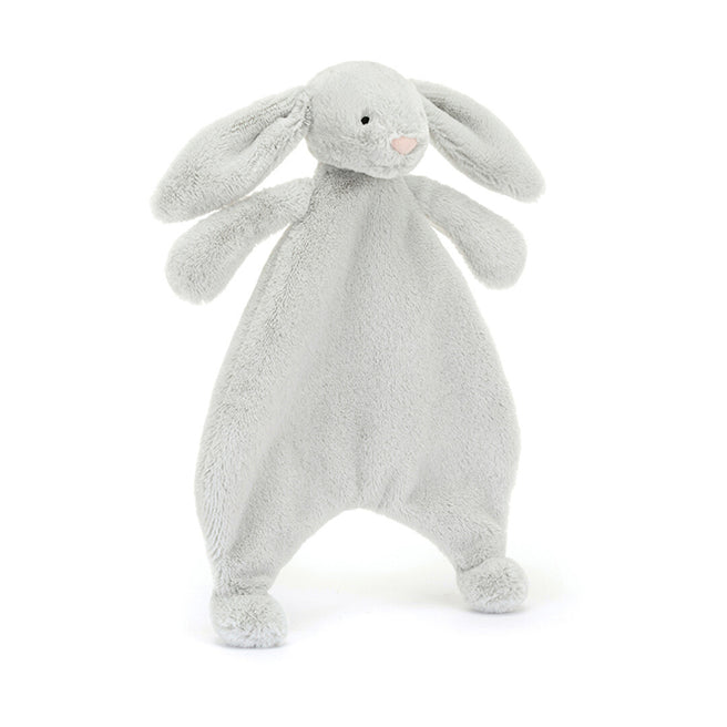 jellycat knuffeldoek bashful silver konijn - 27 cm  | CMF4BS | 0