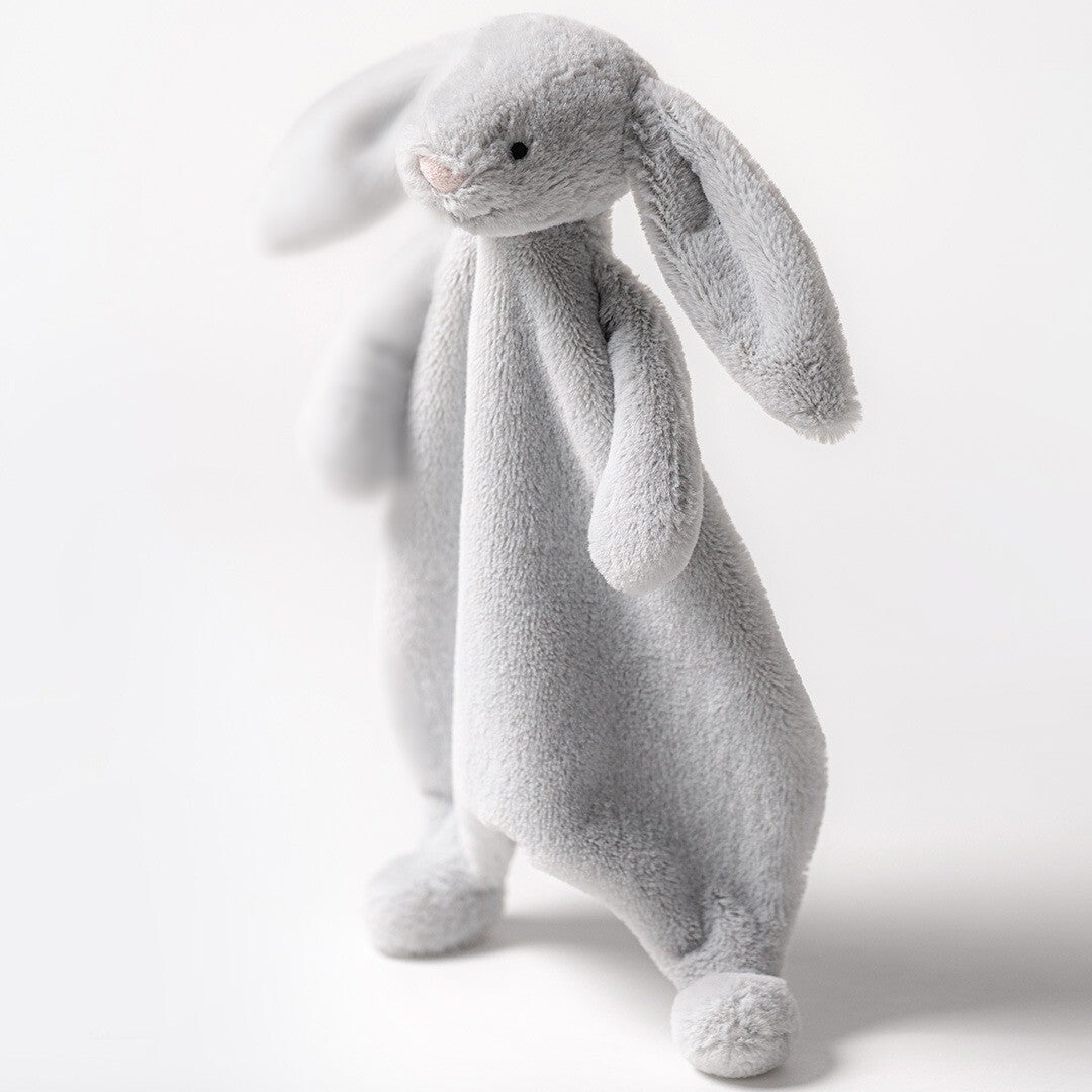 jellycat knuffeldoek bashful silver konijn - 27 cm  | CMF4BS | 1