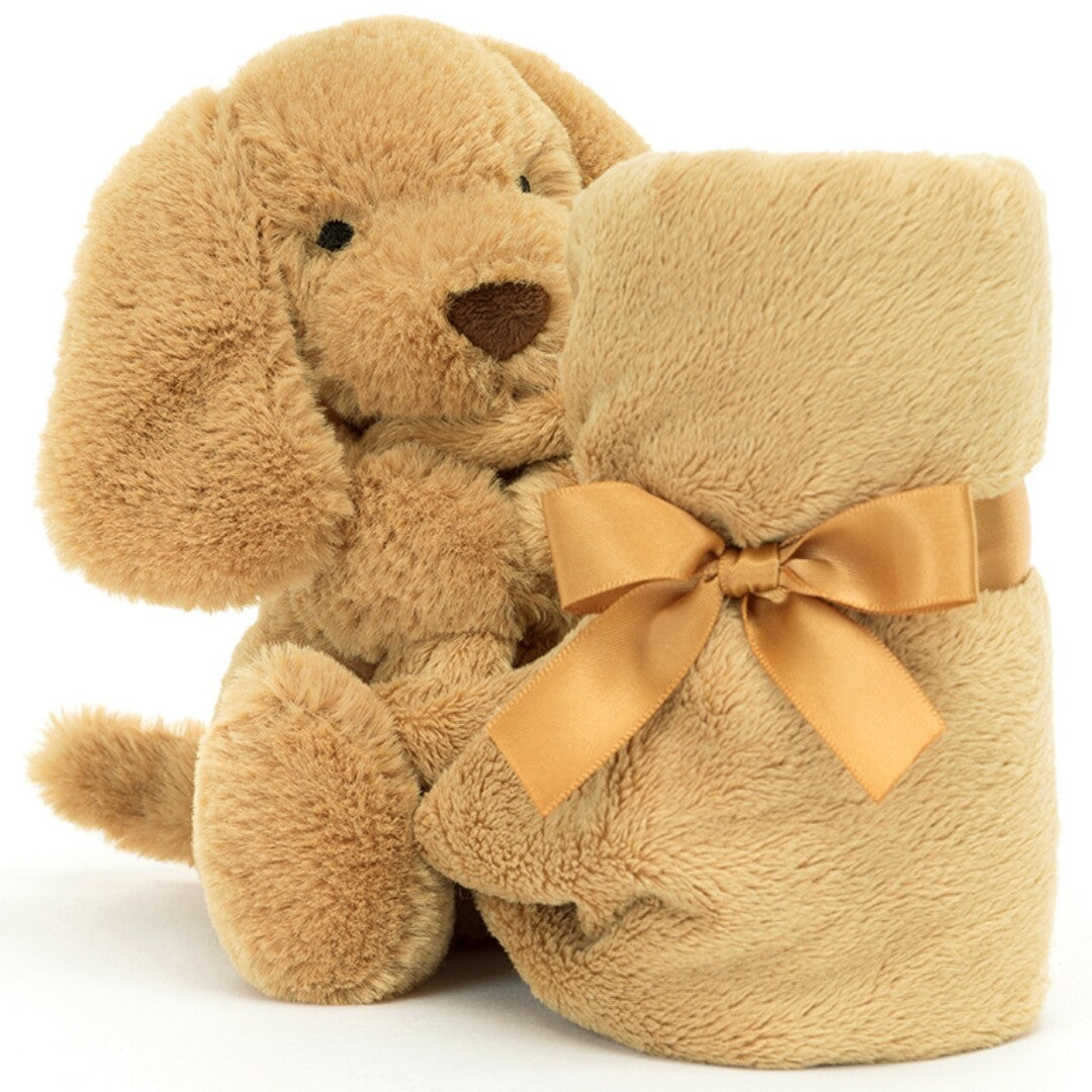 jellycat knuffeldoek hond toffee - 34 cm  | SO4TP | 1