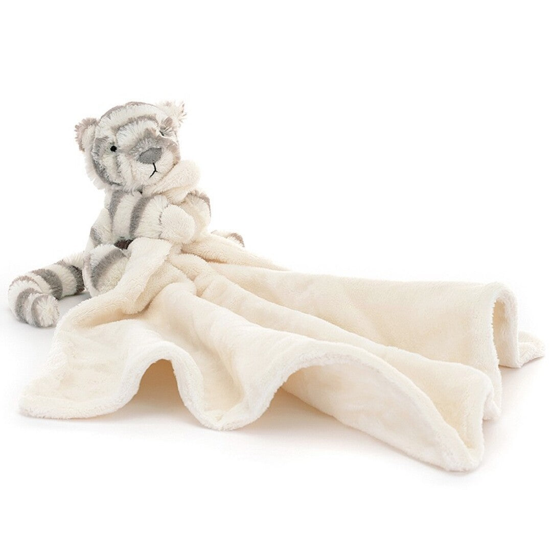 jellycat knuffeldoek witte tijger - 34 cm  | SO4ST | 0