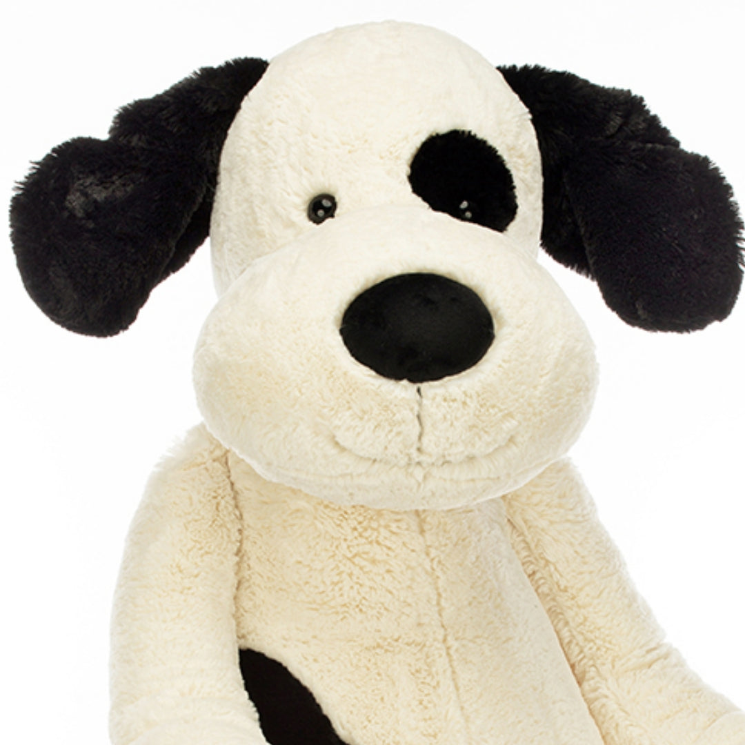 jellycat knuffelhond bashful black & cream puppy - 108 cm  | BASG1BCP | 1