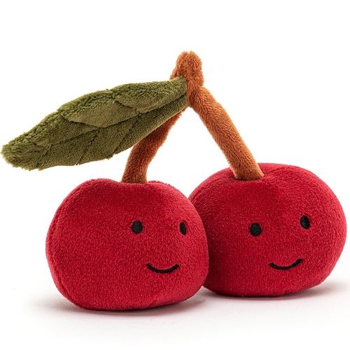 jellycat knuffelkersen - 9 cm | FABF6C | 0
