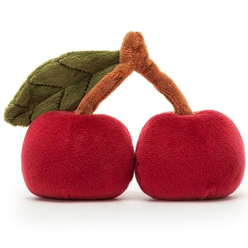 jellycat knuffelkersen - 9 cm | FABF6C | 1