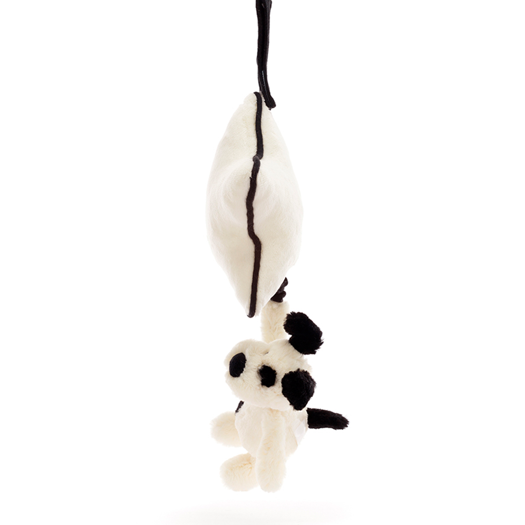 jellycat muziekdoosje bashful black and cream puppy - 30 cm | MP4BCP | 3