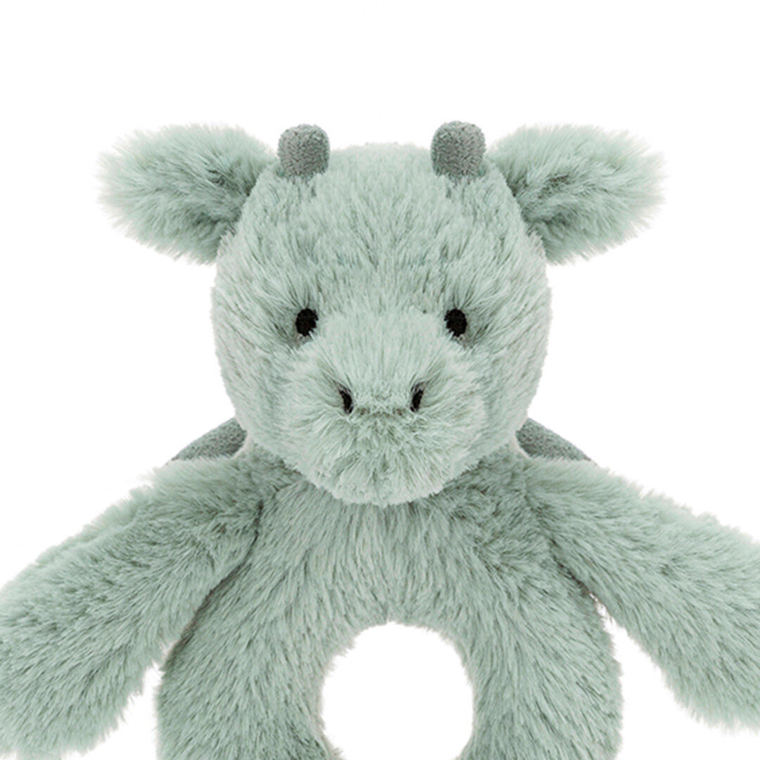 jellycat rammelaar bashful draakje - 18 cm  | BRR4DR | 1