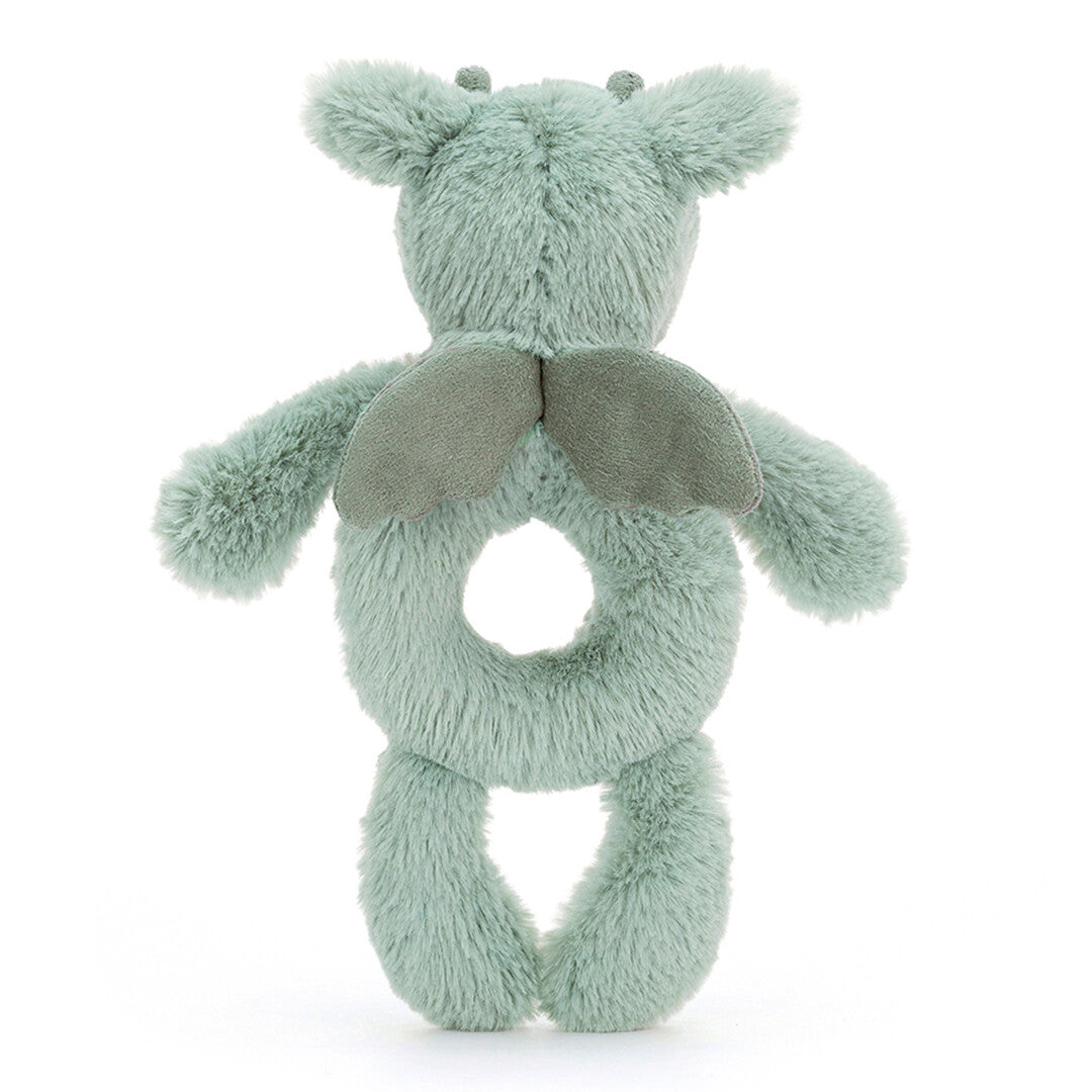 jellycat rammelaar bashful draakje - 18 cm  | BRR4DR | 2