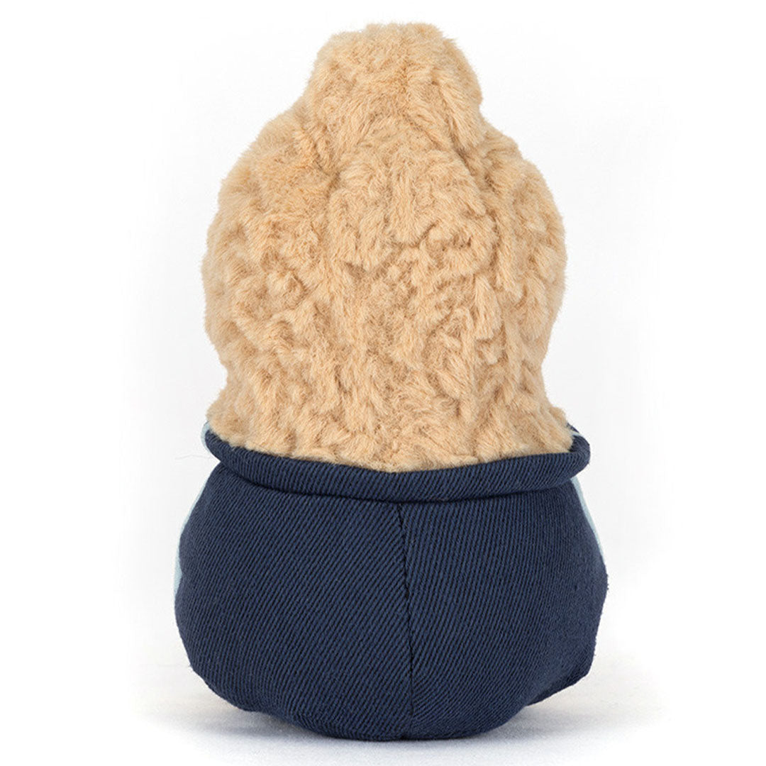 Jellycat amuseable knuffelpinda Star Student, van de achterkant gezien.