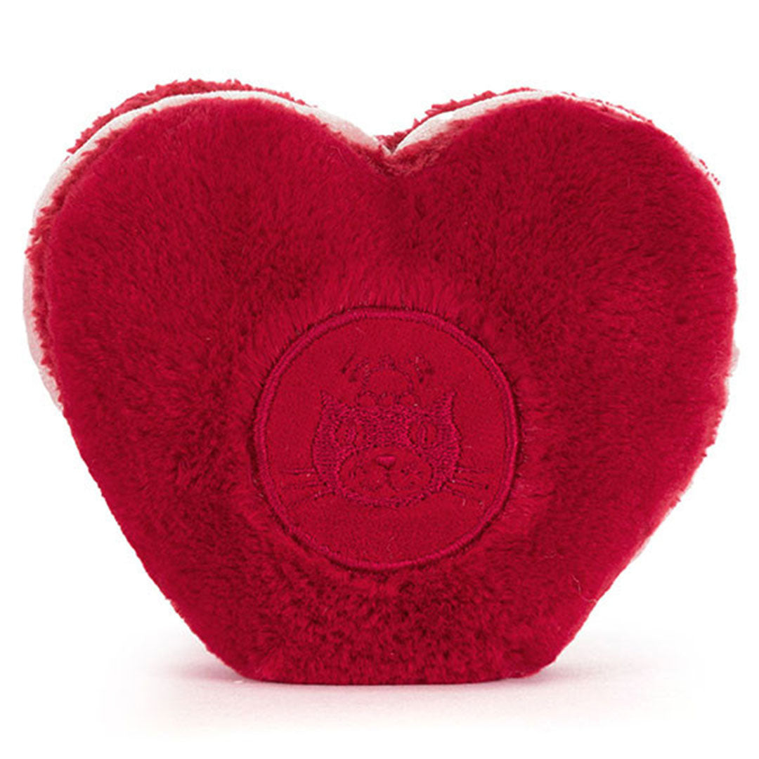 jellycat amuseables knuffel macaron hartje arlette - 13 cm | A4MACHR | 3