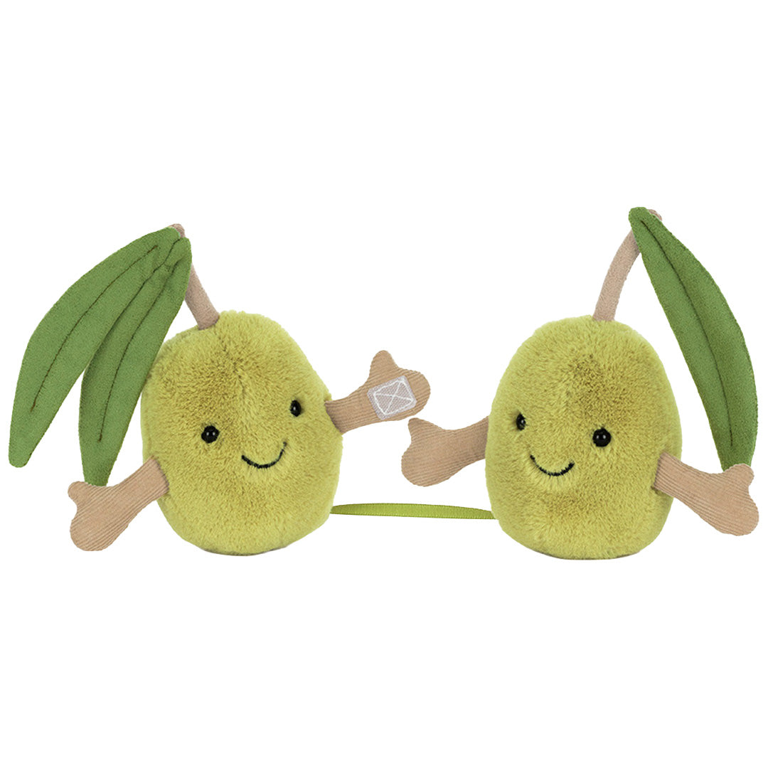 jellycat amuseables knuffelolijven pair of olives - 14 cm | A6OLI | 2