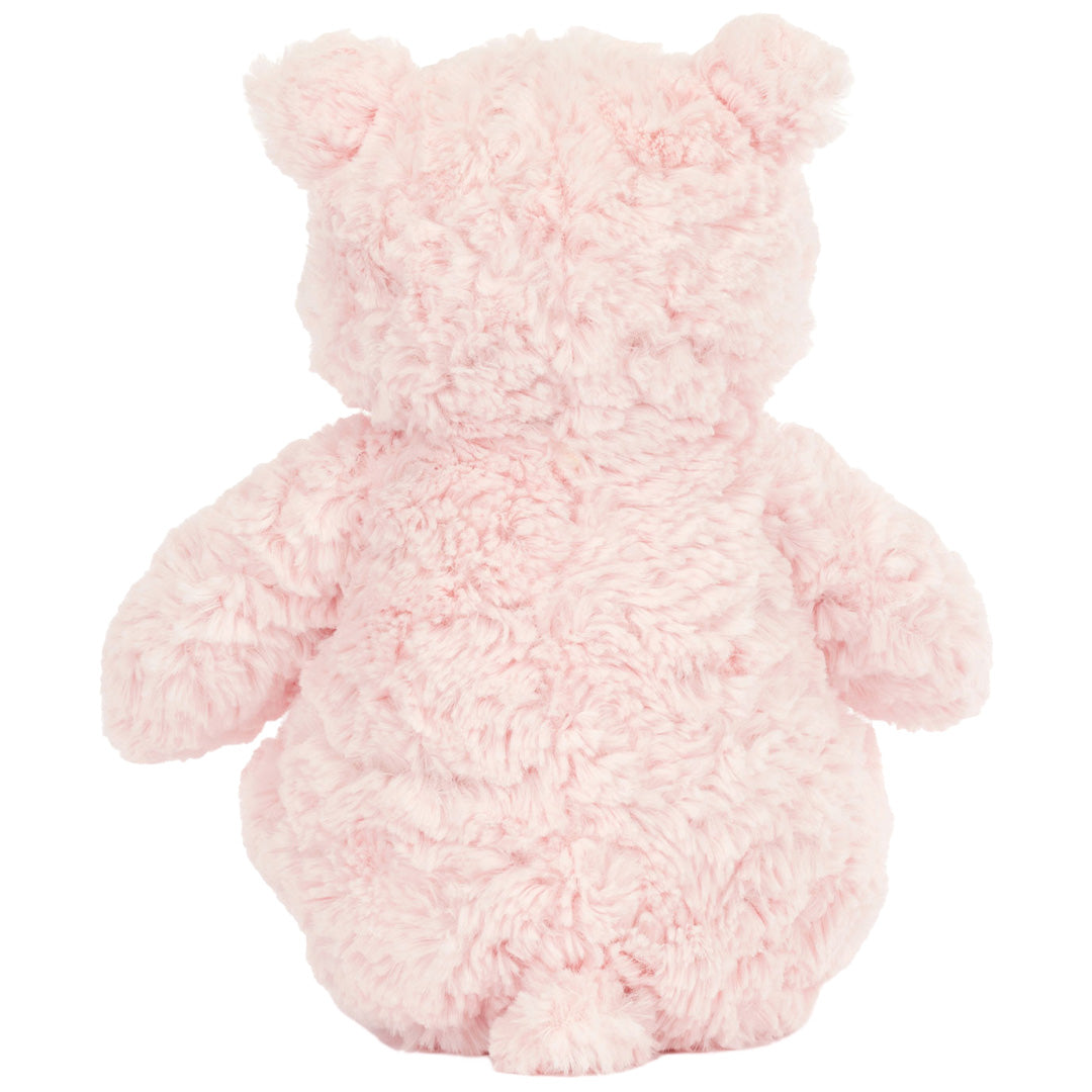 Jellycat roze pluchen knuffelbeer Bartholomew Leola van achteren gezien.