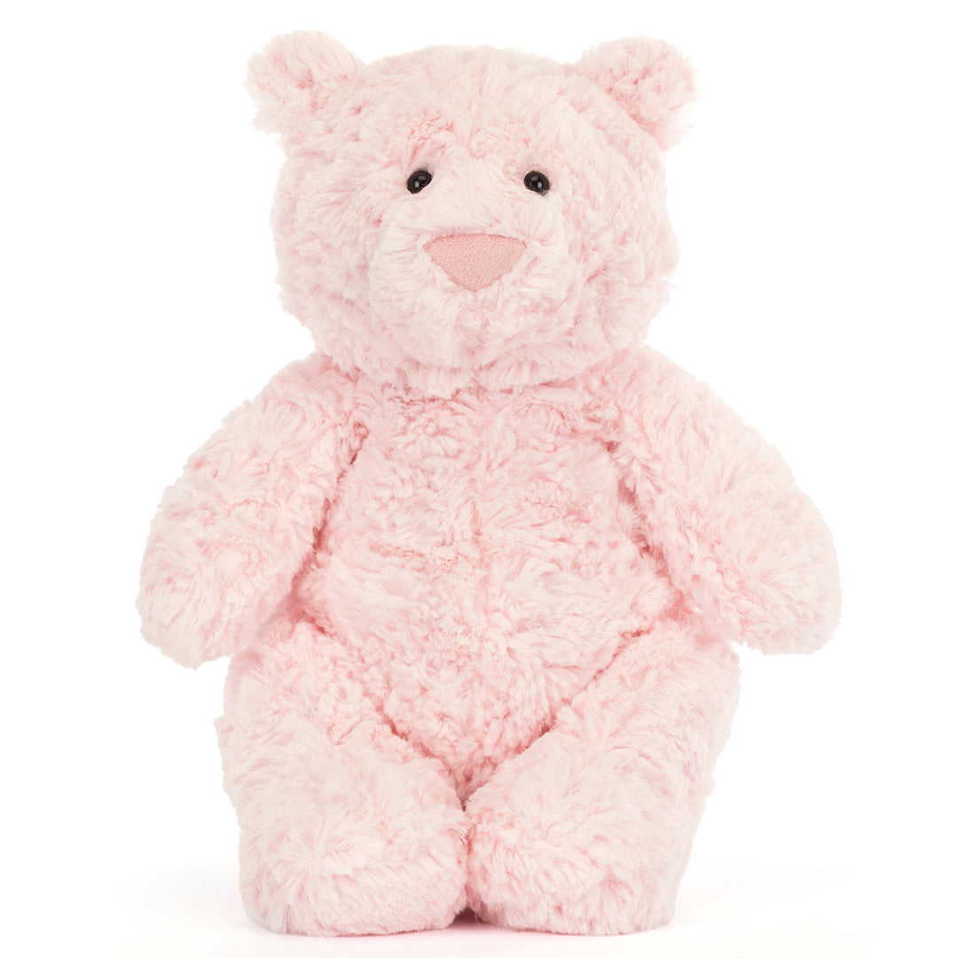 Jellycat roze pluchen knuffelbeer Bartholomew Leola van voren gezien.