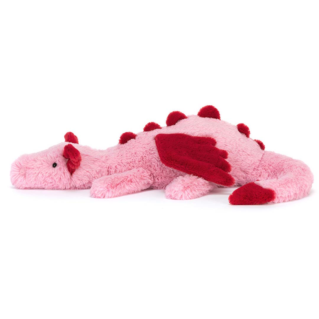 jellycat knuffel draak hartjes - 50 cm | VAL2DD | 2