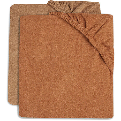 jollein hoezen verschoonkussen badstof 70x50 cm - caramel-biscuit - 2st | 2550-503-00155 | 0