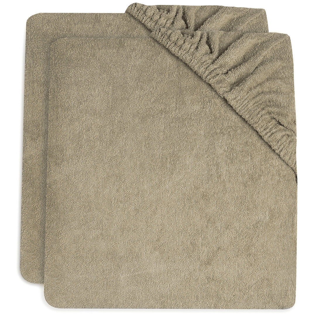 jollein hoezen verschoonkussen badstof 70x50 cm - olive green - 2st | 2550-503-67058 | 0