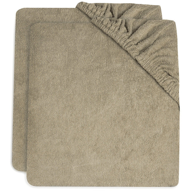 jollein hoezen verschoonkussen badstof 70x50 cm - olive green - 2st | 2550-503-67058 | 0