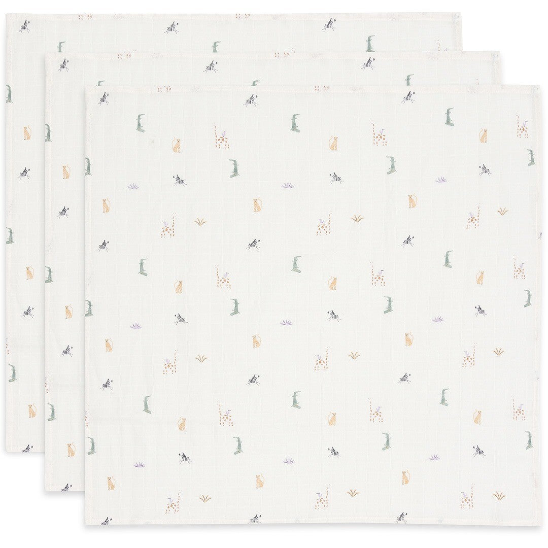 jollein hydrofiele multidoeken 70x70 cm - jungle jambo - 3st | 535-851-67090 | 0