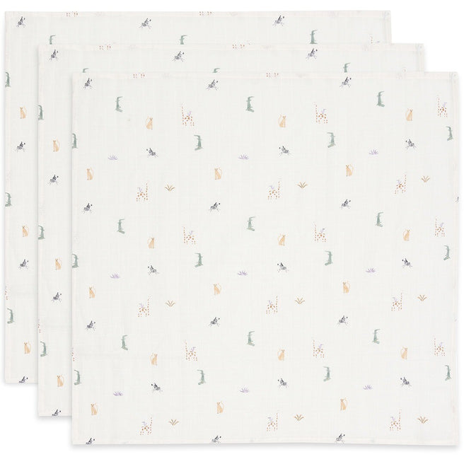 jollein hydrofiele multidoeken 70x70 cm - jungle jambo - 3st | 535-851-67090 | 0