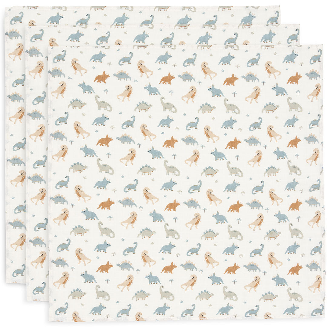 jollein hydrofiele multidoeken 70x70 cm - roarsome - 3st | 535-851-67100 | 0
