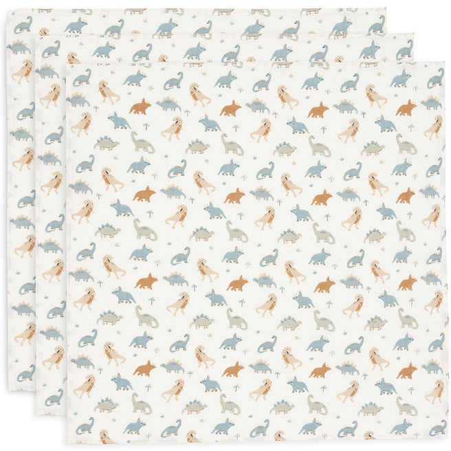 jollein hydrofiele multidoeken 70x70 cm - roarsome - 3st | 535-851-67100 | 0
