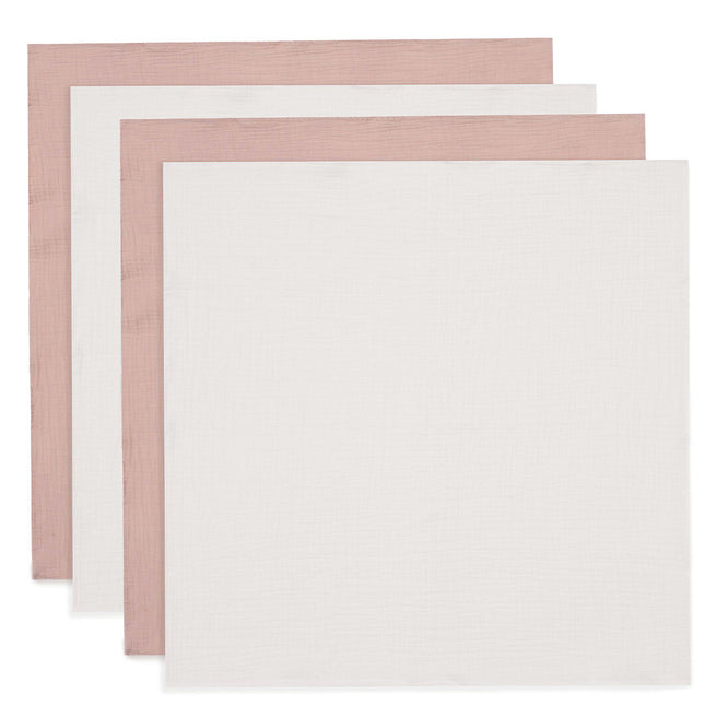 jollein hydrofiele multidoeken 70x70 cm - wild rose - ivory - 4st | 535-851-68013 | 0