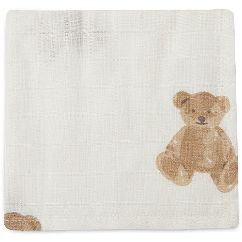 jollein hydrofiele spuugdoekjes teddy bear - 3st | 537-848-66095 | 2