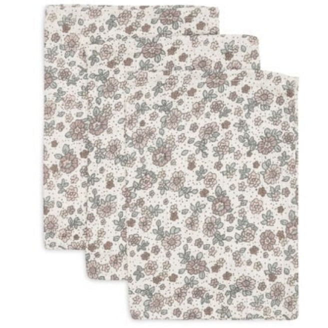 jollein hydrofiele washandjes retro flowers - 3st  | 536-848-67045 | 0