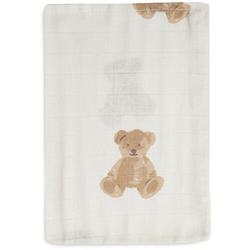 jollein hydrofiele washandjes teddy bear - 3st | 536-848-66095 | 1