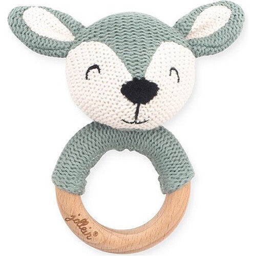 jollein rammelaar met bijtring deer - ash green | 054-014-65323 | 0