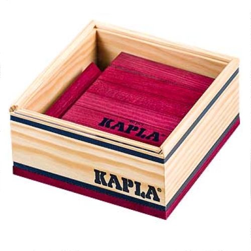 kapla 40 stapelplankjes - wijnrood  | 8950516 | 0