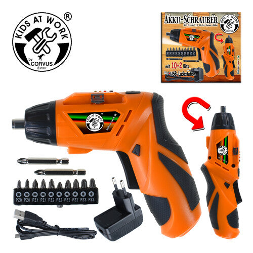 kids at work accuschroevendraaier draaibaar  | A600679 | 1