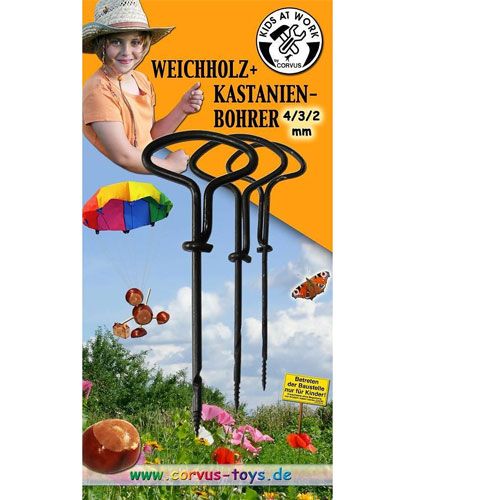 kids at work handboor set - 4, 3, 2 mm   | A600071 | 1