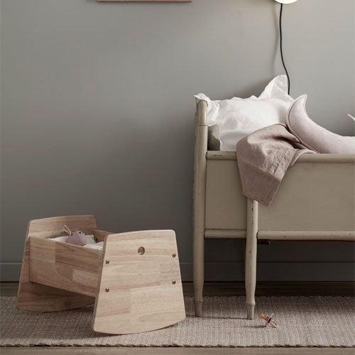 kids concept poppenwieg met beddengoed - naturel - 42 cm  | 1000406 | 2